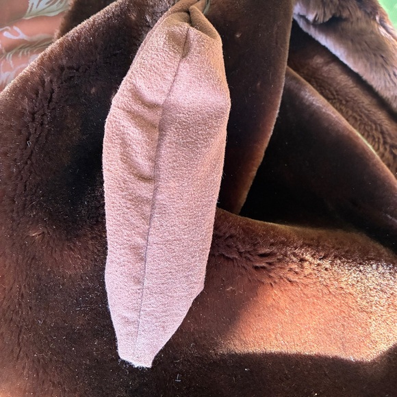 Vintage Teddy Bear Jacket Women's Chocolate Brown No Labels - Picture 11 of 13